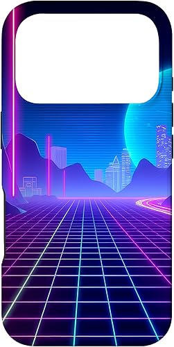 Miniatura 29 de Funda de arte para iPhone 16 Pro Vaporwave Synthwave Retrowave de los años 80 y 90