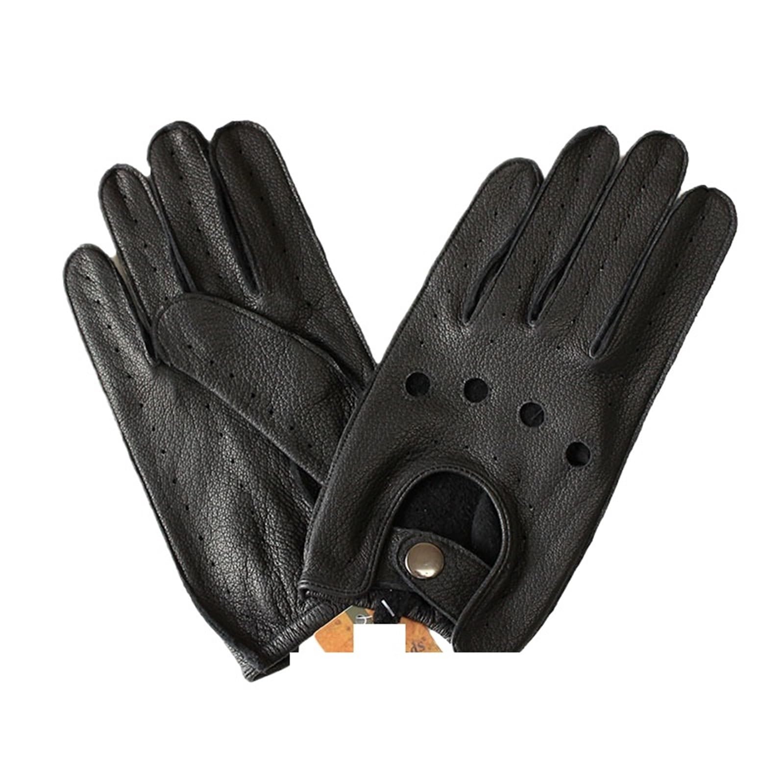 Guanti da Guida in Pelle Guanti da motociclista in pelle di daino, estivi e autunnali, uomo, a strato singolo, sottili, for l'uso all'aperto, a dita intere