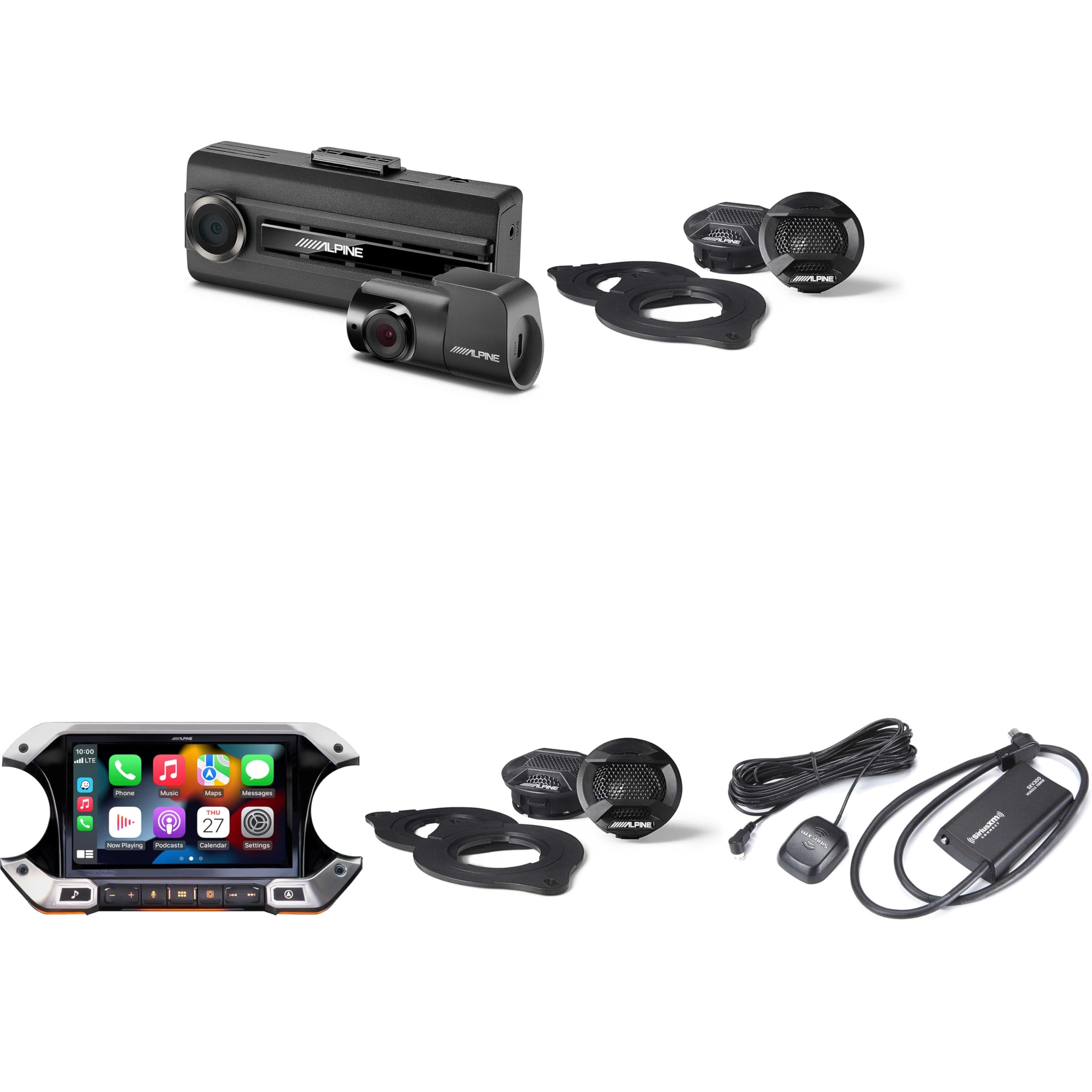 Alpine JL Wrangler i509-WRA-JL, (2 Pair) SPV-10TW-WRA, Sirius Tuner and DVR-C310R Bundle