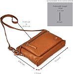 Leather Crossbody Bags for Women Small Soft Genuine Pebbled Sling Shoulder Handbag Crossover Purse with Full Adjustable Strap