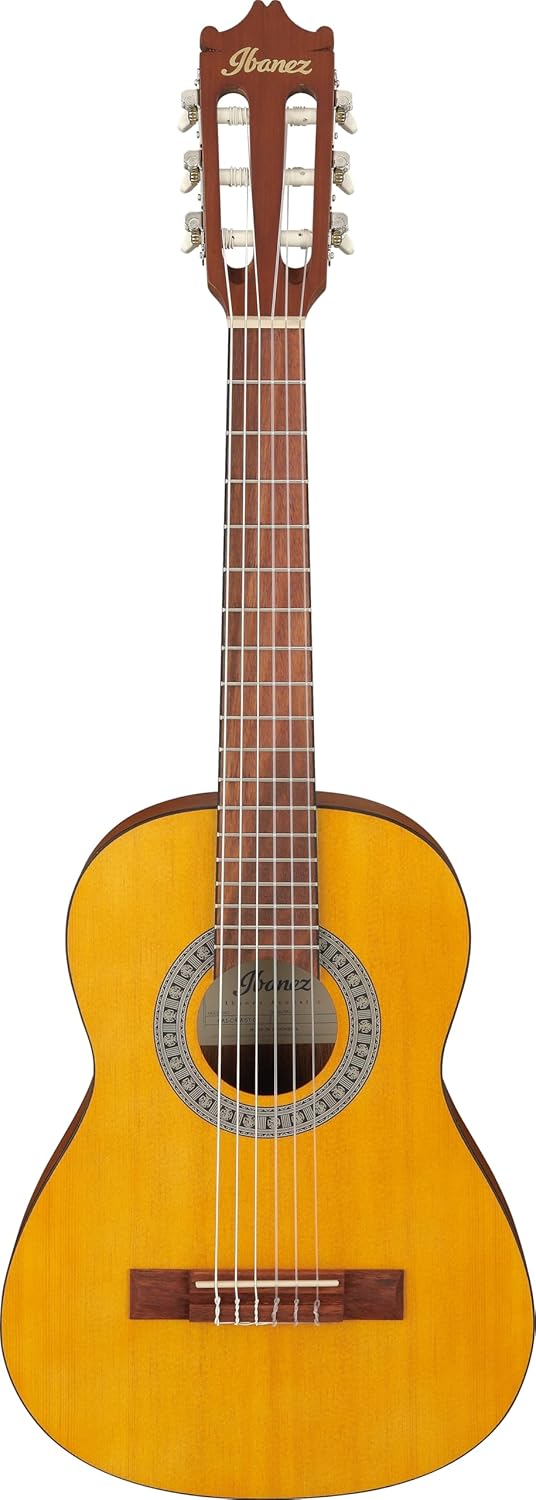 Ibanez GA1 1/2 Size Nylon String Guitar, Open Pore Amber