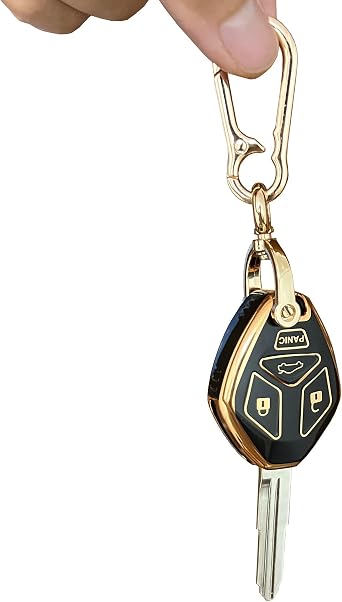 for Mitsubishi Key Fob Cover Smart Key with Keychain Fit for Mitsubishi Eclipse Galant Lancer Outlander