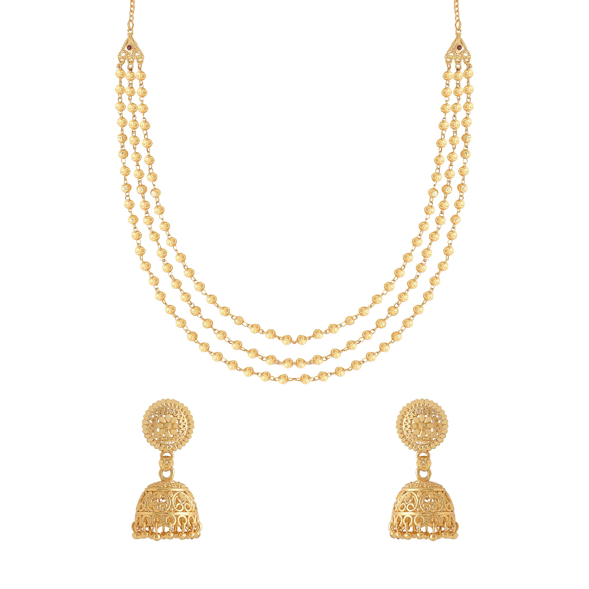 Yellow Chimes Jewellery Set for Women and Girls Gold Necklace Set for Women | Gold Toned Beads Designed Necklace Set | Birthday Gift for girls and women Anniversary Gift for Wife (B0C8TTVNCZ) Amazon Price History, Amazon Price Tracker
