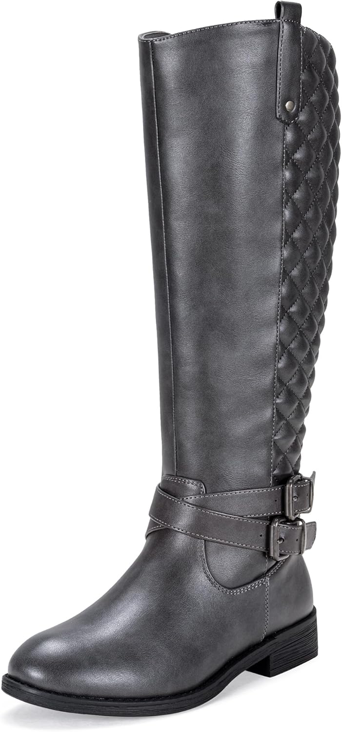 Vepose Women's 949 Knee High Boots,Tall Riding Boots Low Heel with Wide Calf and Wide Widths