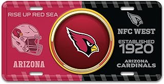 FANMATS 43247 Arizona Cardinals Embossed Metal License Plate