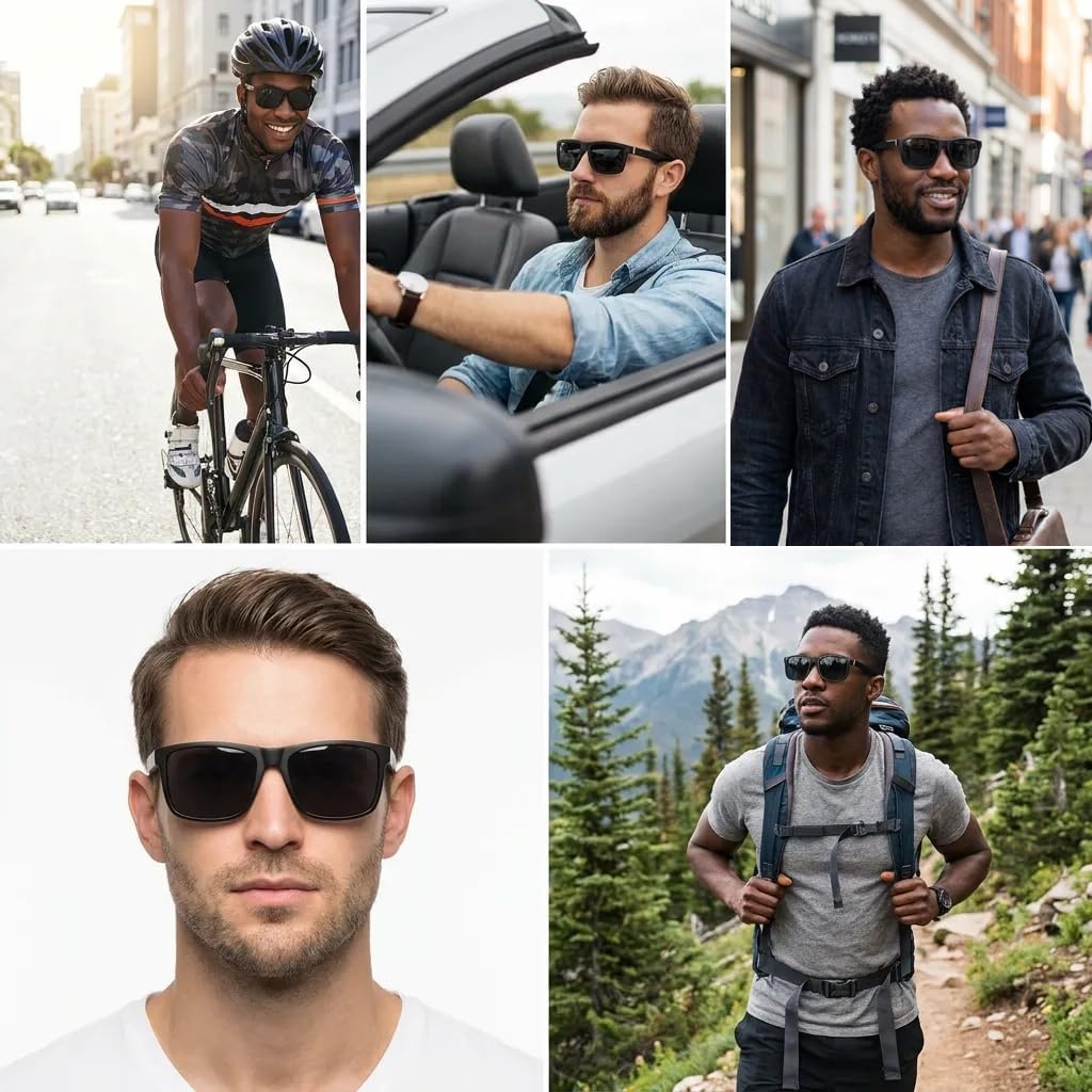 Nearsighted Sunglasses for Distance Men,Polarized Near Sighted See Far Vision Driving Eyeglasses UV Protection