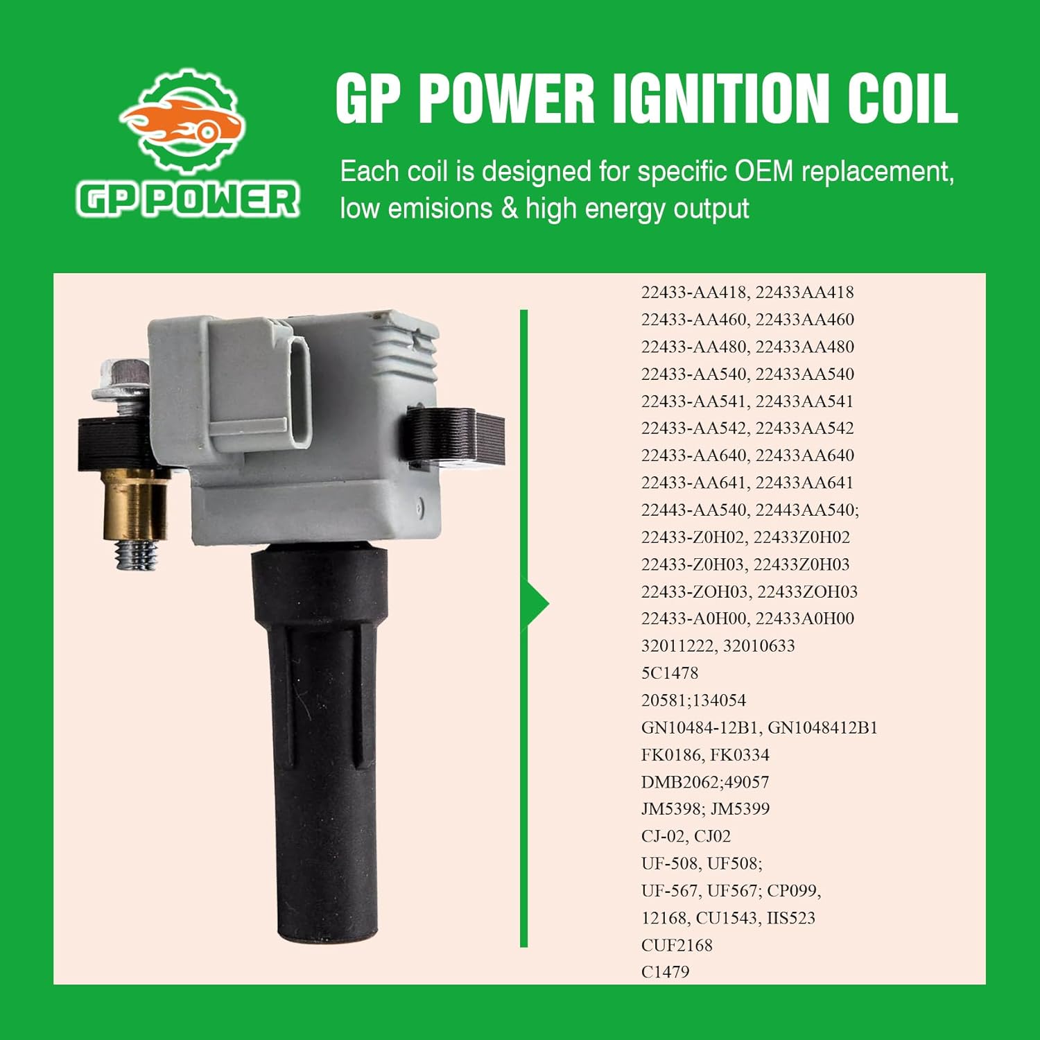 Ignition Coil Pack Set Of 4 Compatible With Subaru Baja Forester Impreza Legacy Outback WRX 2.5T H4 EJ25 Replacement For 22433-AA540 UF508 UF567