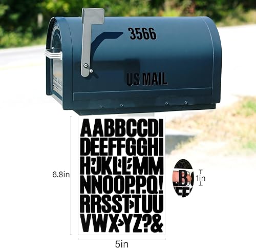 Vista 99 de Calcomanías de letras, 300 piezas, 30 hojas, vinilo autoadhesivo, impermeable, números de buzón, alfabeto para buzón, ventana, puerta, letrero, Negro
