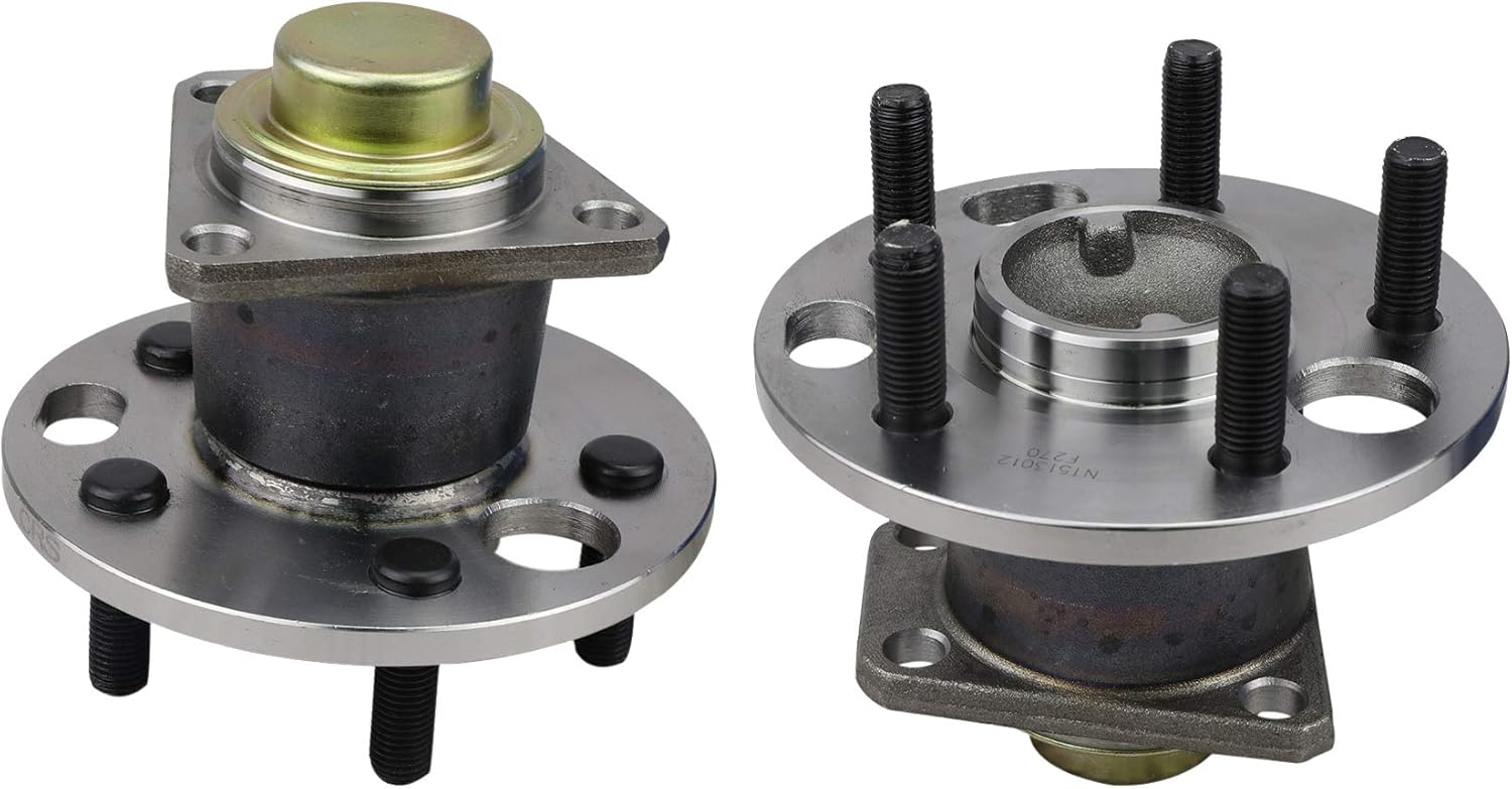 Pair 2 Rear Wheel Bearing and Hub Assembly Non-ABS 5 Lug Driver and Passenger Side for 1982-2005 Chevrolet Cavalier for 2003-2005 Pontica Sunfire for 1980-1991 Buick Skylark