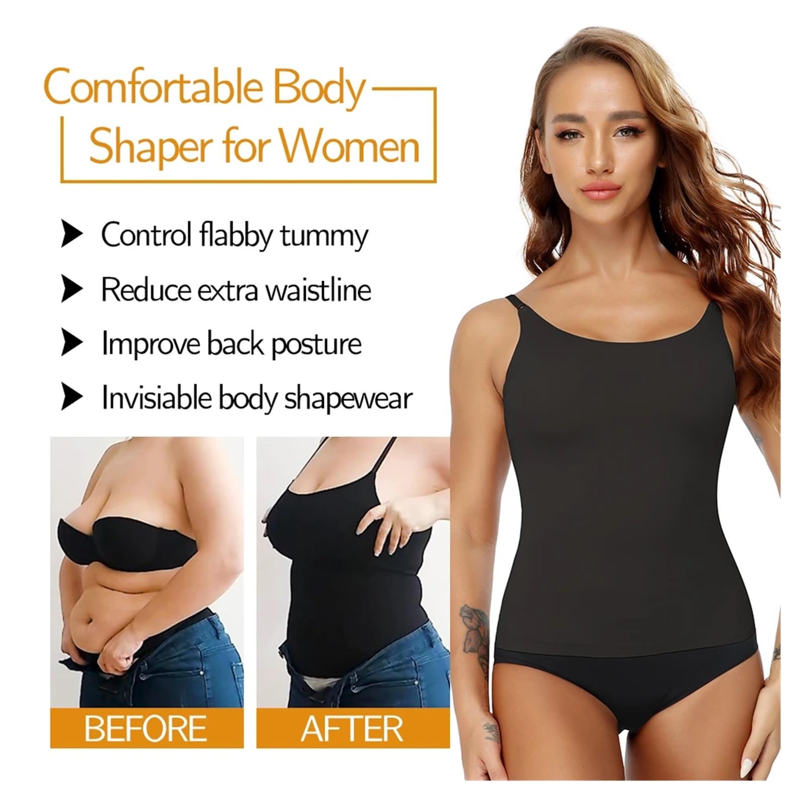 Camiseta Reductora Mujer Camisola Moldeadora de Abdomen for Mujer, Camiseta sin Mangas Moldeadora, Ropa Interior Adelgazante, Chaleco Moldeador de compresión Sexy(Beige,L)