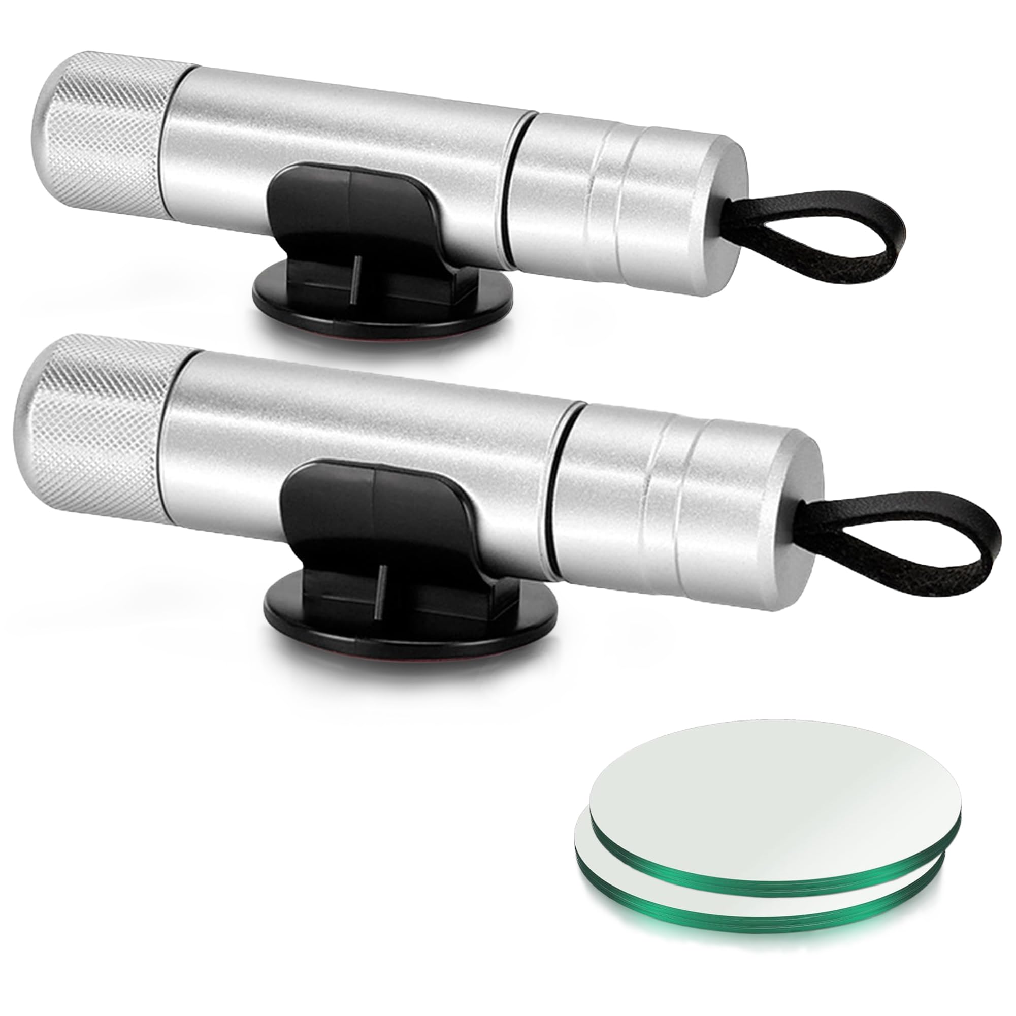 Breeker Glass Breaker, Beeker Car Window Breaker, Car Window Breaker Tool (2 Pcs Silver)