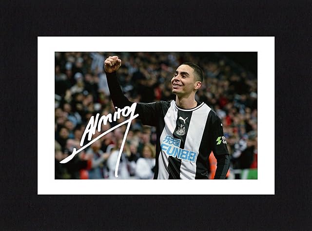 MIGUEL ALMIRON Signed 8x6 Inch Mounted Photo Print Pre Printed Signature Newcastle United - Autograph Gift, Ready To Be Framed