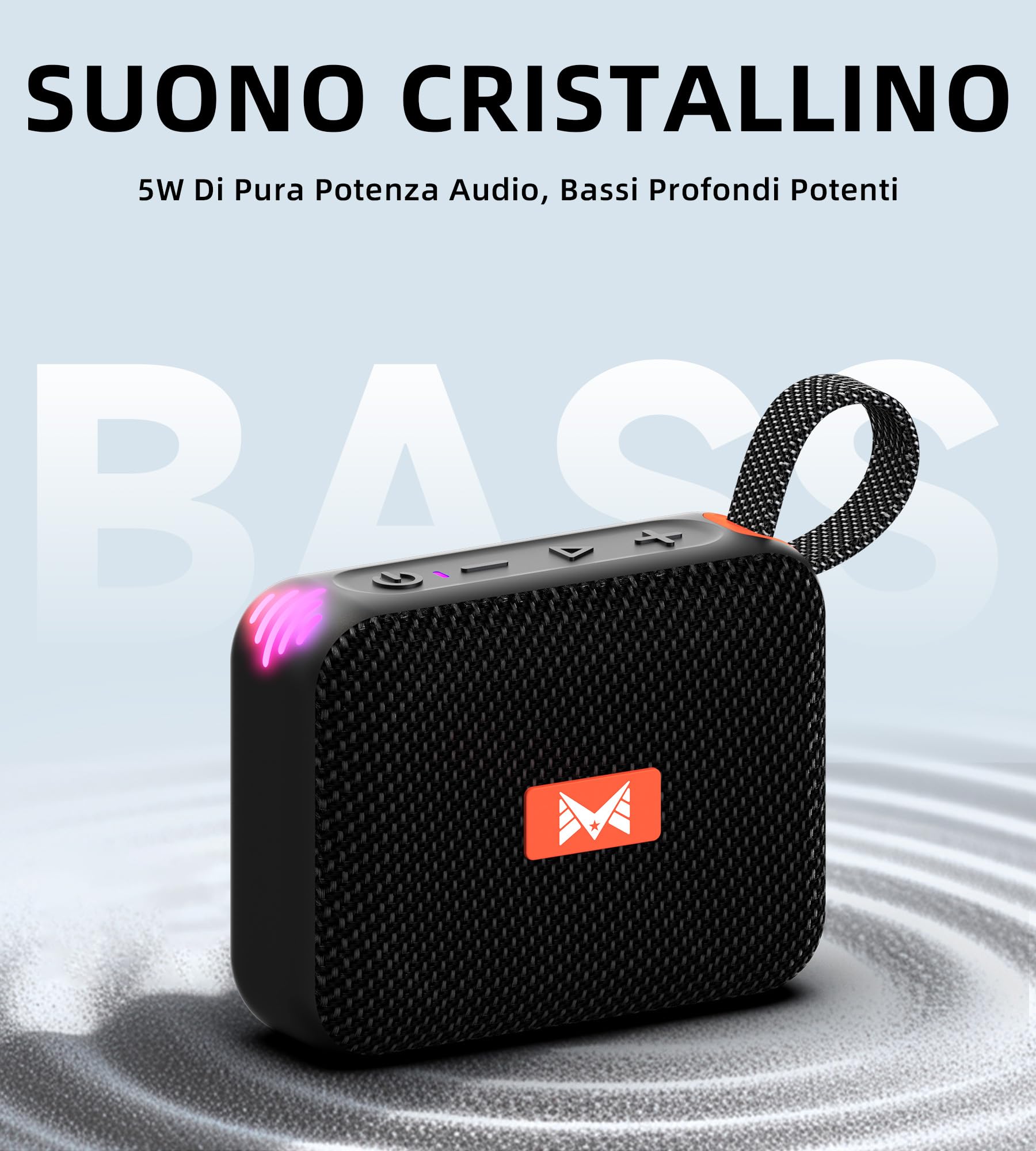 IKT Cassa Bluetooth Portatile 40W, Altoparlante Bluetooth con Doppio Bassi, Impermeabile IPX7, Luci RGB, 24h Autonomia, TWS/AUX/TF, Speaker Bluetooth per Feste /Outdoor/Viaggi IKT Cassa Bluetooth Portatile 40W, Altoparlante Bluetooth con Doppio Bassi, Impermeabile IPX7, Luci RGB, 24h Autonomia, TWS/AUX/TF, Speaker Bluetooth per Feste /Outdoor/Viaggi