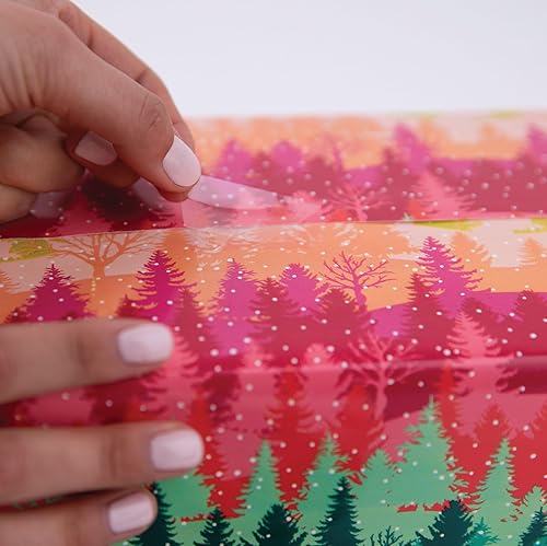 Miniatura 7 de Little ELF Cinta, 6 rollos, 34 x 650 pulgadas, transparente, cinta transparente para oficina, papel de regalo, Navidad