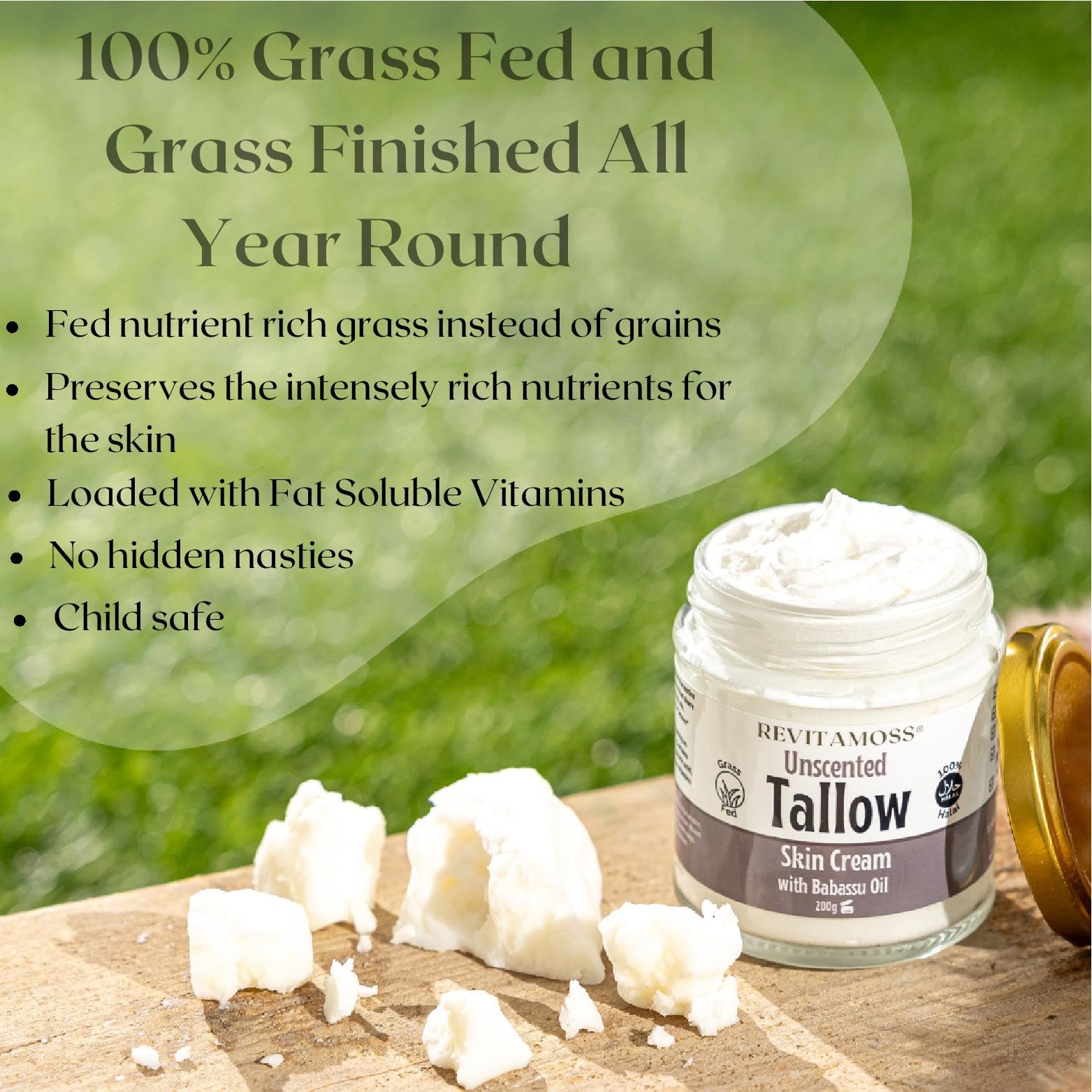 Whipped Tallow Moisturiser for Dry Skin, 200 g (Pack of 1) - Image 4
