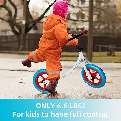 Miniatura 7 de Bicicleta de equilibrio para niños de 2 años, bicicleta ligera para niños pequeños con manillar y asiento ajustables, aprendizaje temprano,