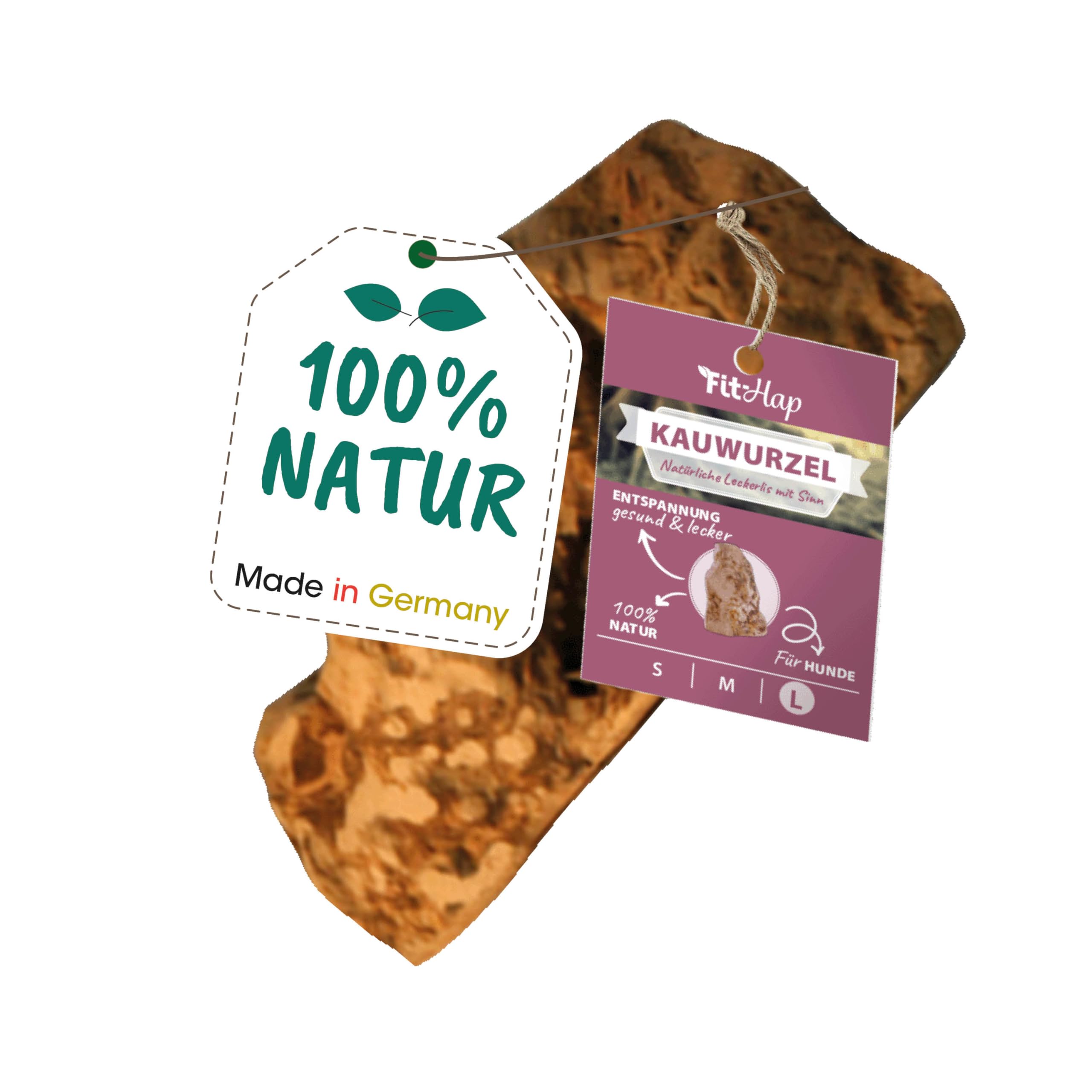 cdVet Naturprodukte Kauwurzel L 5er Pack - Natürlicher Kauspaß für Hunde - Zahnpflege - Ohne Fett und Allergene - Nachhaltiges Hundespielzeug
