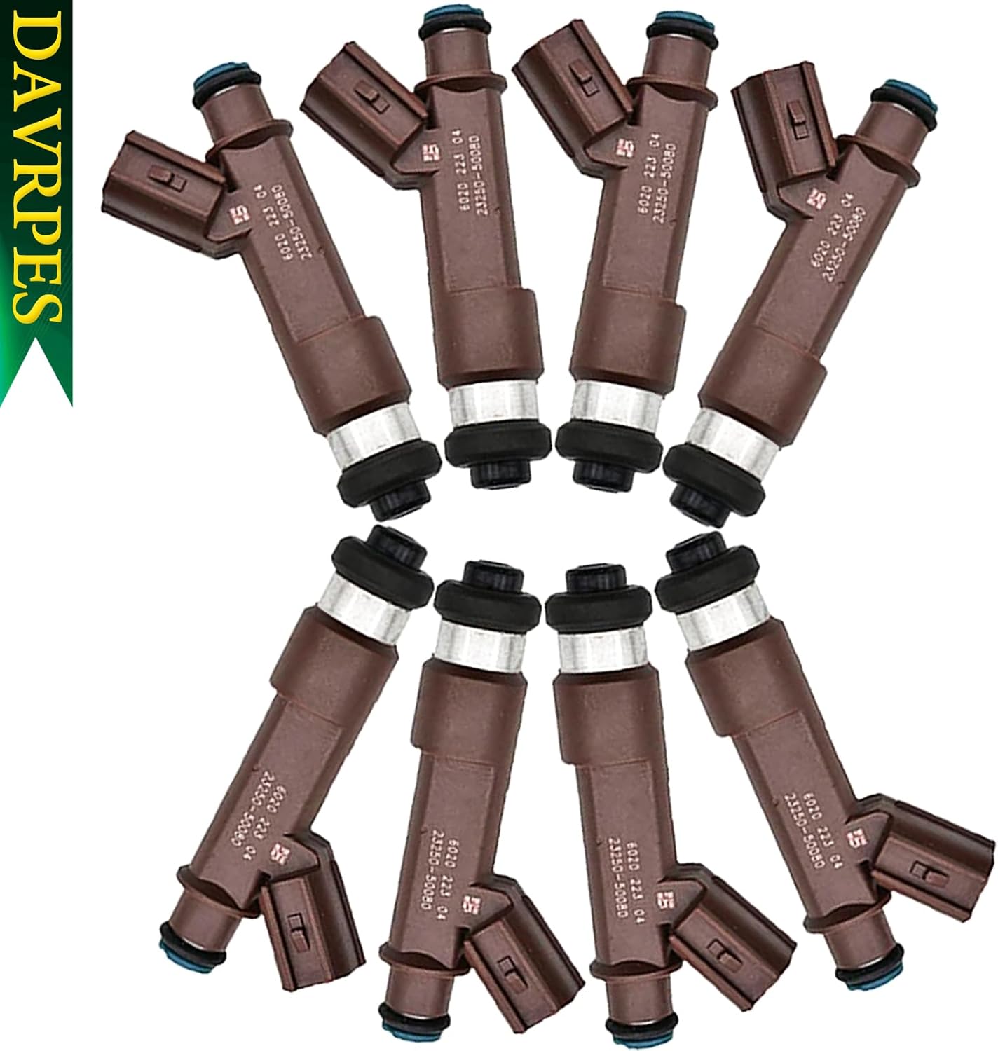 8PCS 23209-50080 Fuel Injectors Fuel Spray Nozzle Engine For Lexus GX470 LX470, Toyota Land Cruiser 4Runner Sequoia Tundra 4.7L V8 Replace#23209-0F020｜232090F020｜2320950080｜FJ728