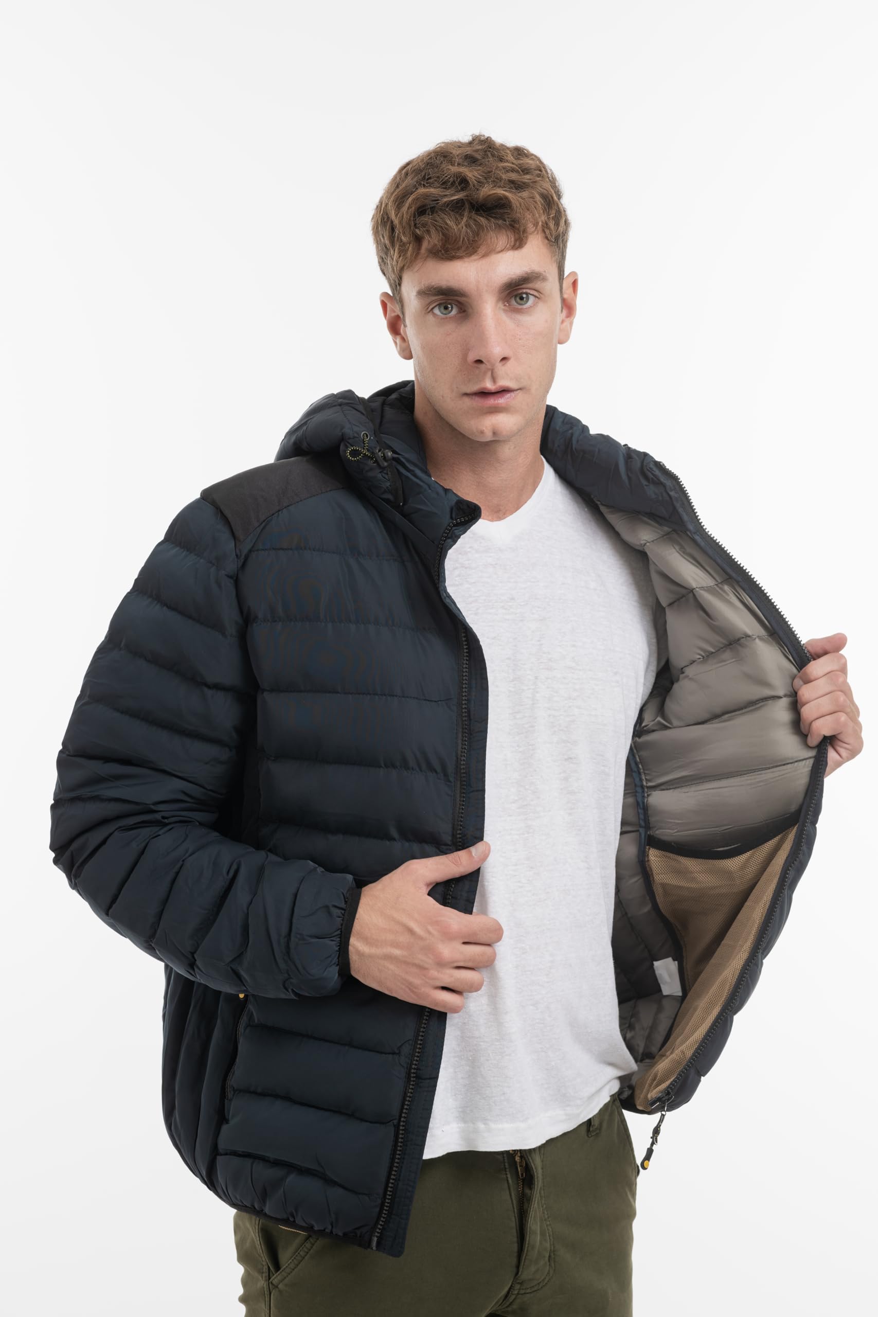 TONY BACKER Giubbotto Invernale Uomo Antivento con Cappuccio Rimovibile Regolabile e Tasche Interne ed Esterne Caldo Morbido Resistente L1202