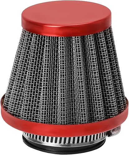 HIAORS Filtro de aire rojo para motocicleta de 1.378 in, compatible con 50 cc, 70 cc, 90 cc, 110 cc, 125 cc, Coolster, Tao, Sunl, Apolo, Roketa,