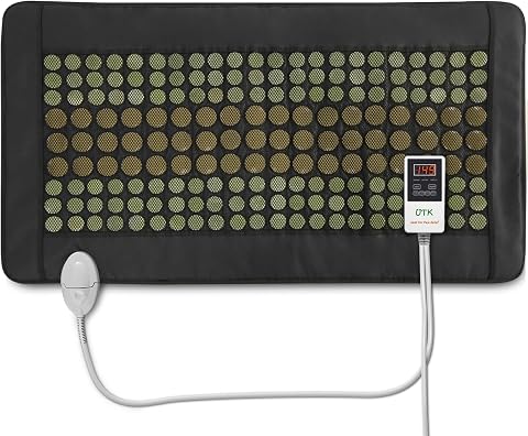 UTK Far Infrared Heating Pad for Back Pain, XL 22x39 in, Jade & Tourmaline