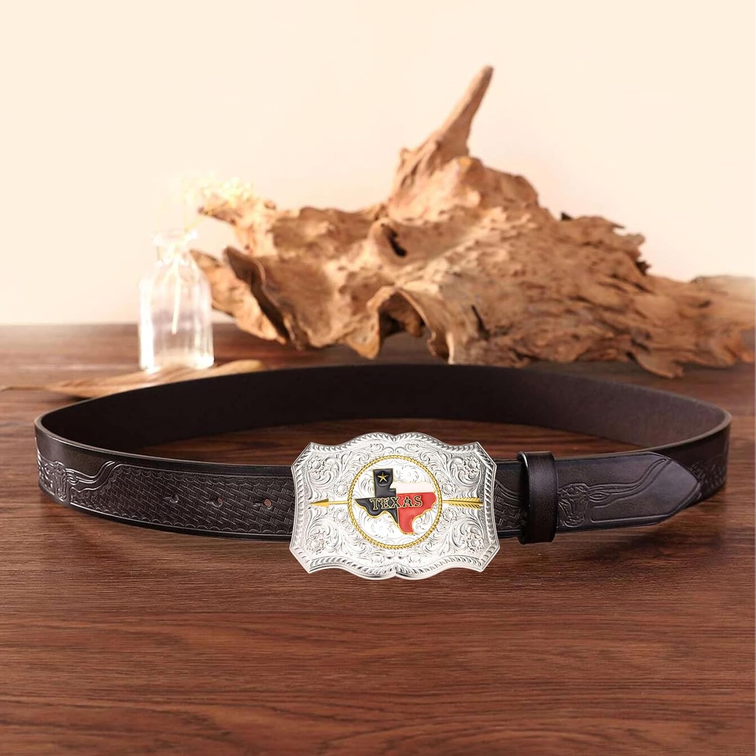 Western American Star Belt Buckle Large Texas Belt Buckles for Men Dad Horse Belt Buckles Men Western Cowboy - Image 5