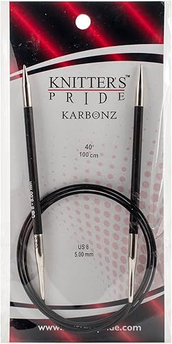Knitter's Pride Agujas circulares fijas Karbonz de 80.197 in, 40"