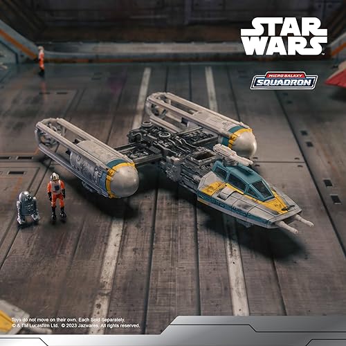 Miniatura 12 de Star Wars Micro Galaxy Squadron V-Wing Starfighter - Vehículo de clase de armadura ligera de 3 pulgadas con dos accesorios de micro figura de 1