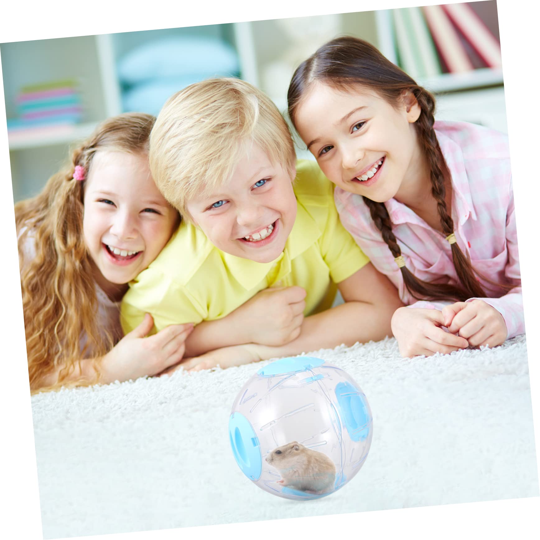 ibasenice Transparenter Hamsterlaufball zum Spielen Kleintierspielzeug aus Hochwertigem Material für Hamster Rennmäuse und Andere Kleintiere Aktivitätsspielzeug für Haustiere