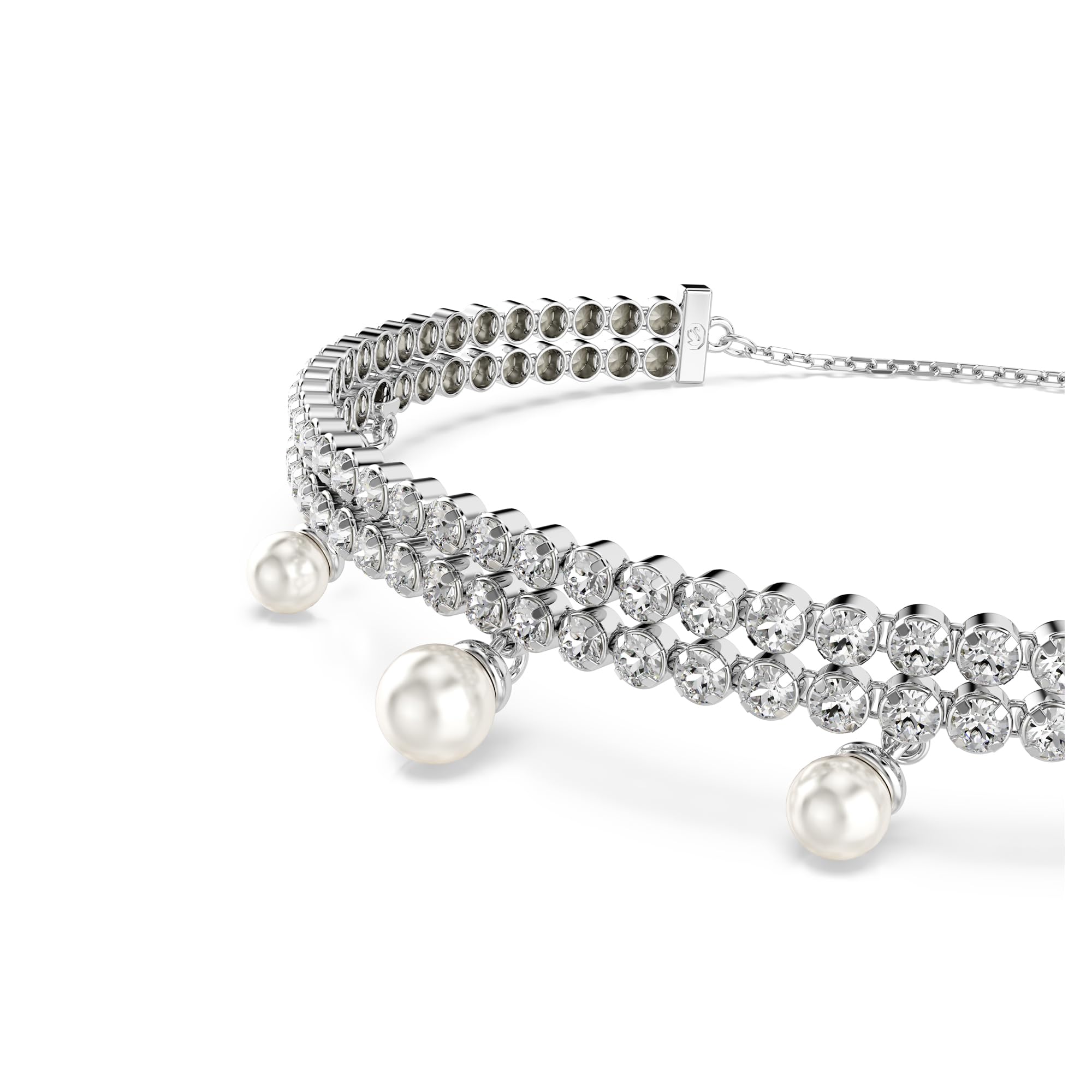 Swarovski Ariana Grande Collection, Clear Crystal & Pearls, Rhodium Finish Bracelets