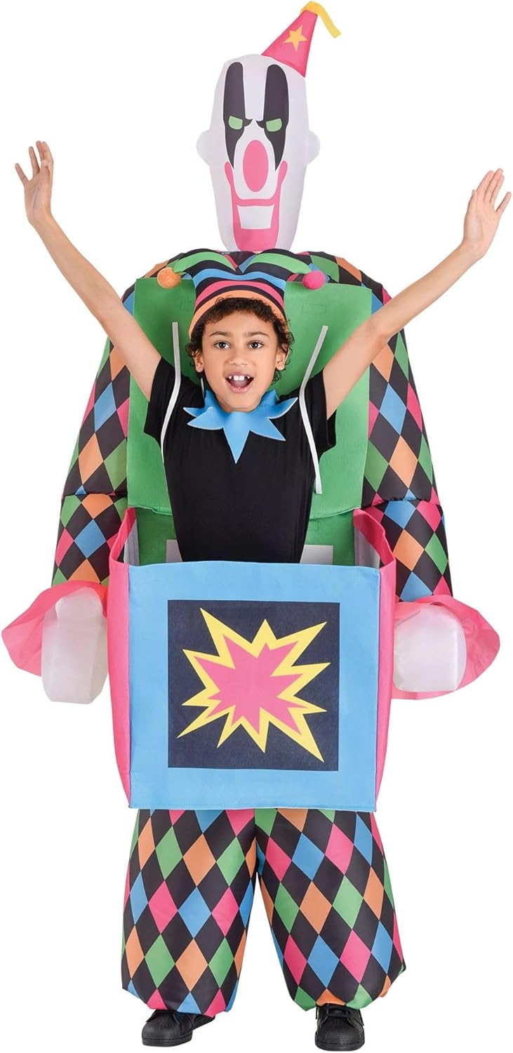 Jack In The Box Inflatable Jumpsuit Costumes - Medium (8-10) | Multi-color | 1 Pc.
