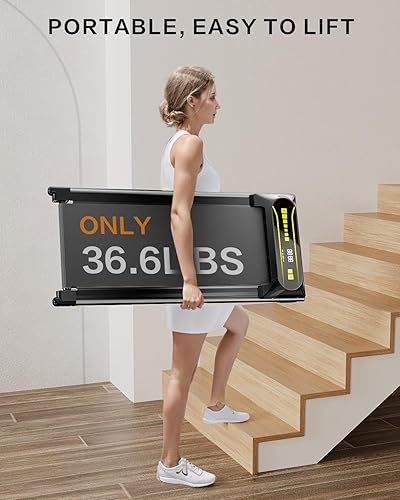 Miniatura 3 de Caminadora portátil para usar debajo del escritorio, mini caminadoras portátiles para el hogar y la oficina, máquina de correr para caminar de 2.25