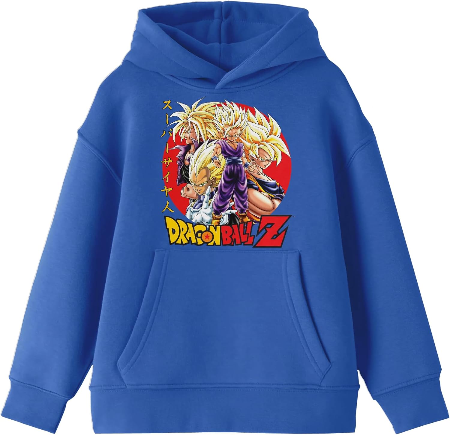 Bioworld Dragon Ball Z Super Saiyan Heroes Boy's Royal Blue Sweatshirt