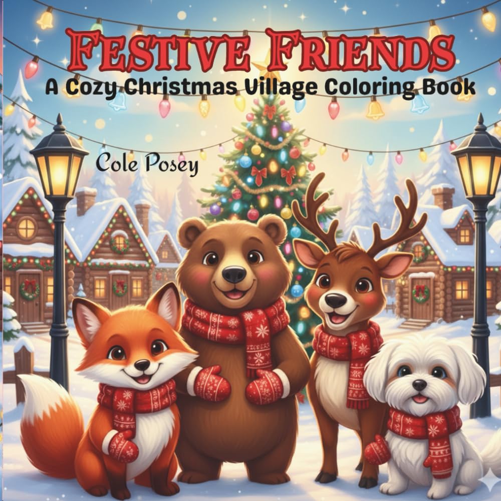 Festive Friends: A Cozy Christmas Coloring Book