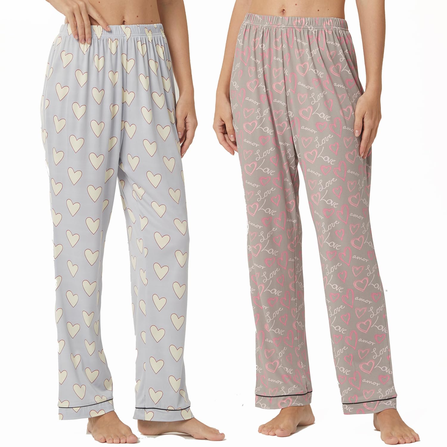 LANBAOSI Women Pajama Pants Soft Breathable Sleepwear with Elastic Waist Womens Lounge Sleep Pj Bottoms for Women