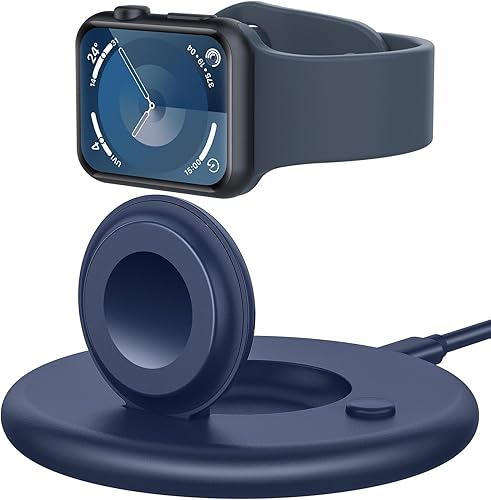 Cargador magnético portátil mejorado para Apple Watch, con cable de carga, soporte plegable de cargador rápido para Apple Watch Series 987654, SE,