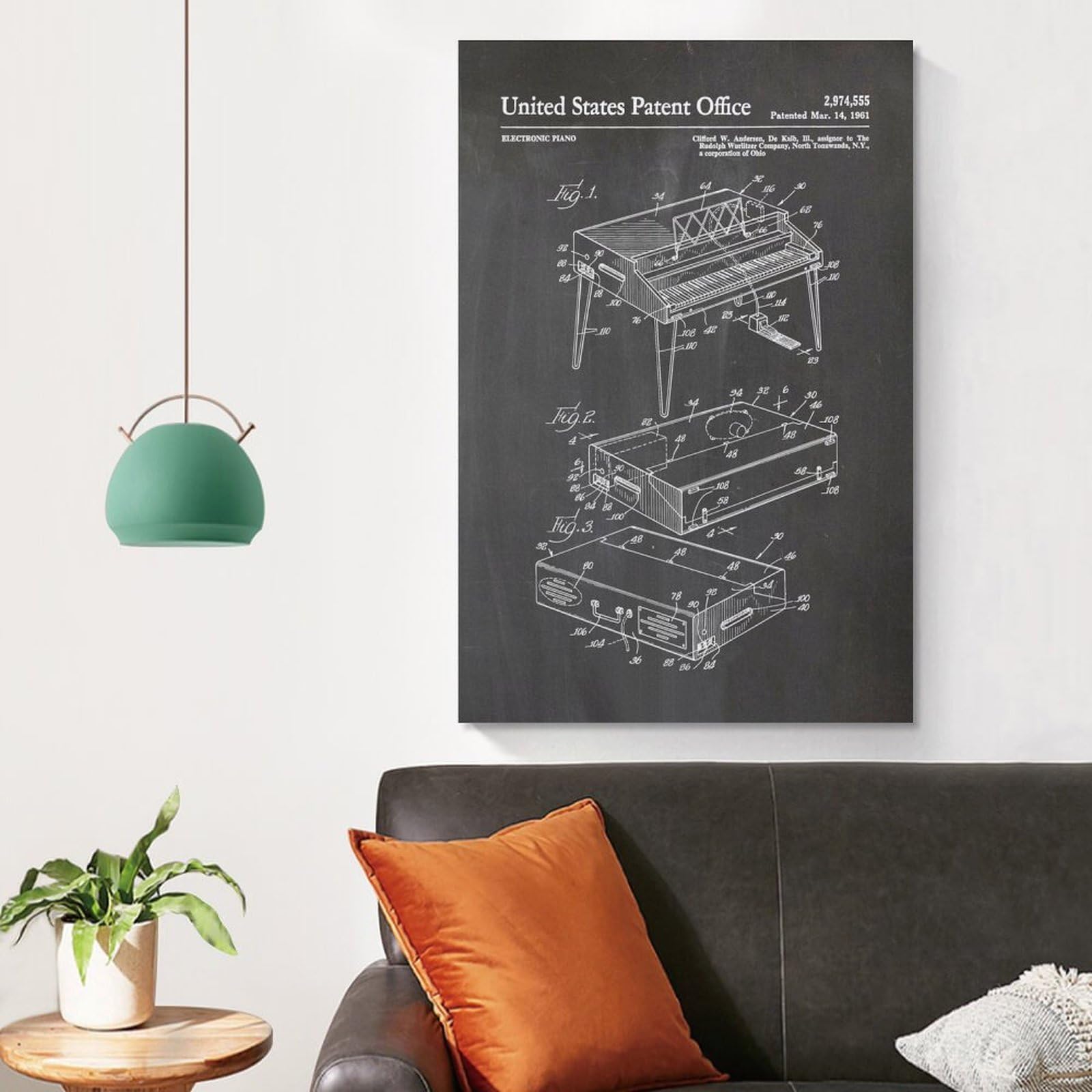 Wurlitzer Electronic P Instrument Poster Music Room Decoration Music Teacher Gift Picture Print Canvas Poster Wall Paint Art Post
