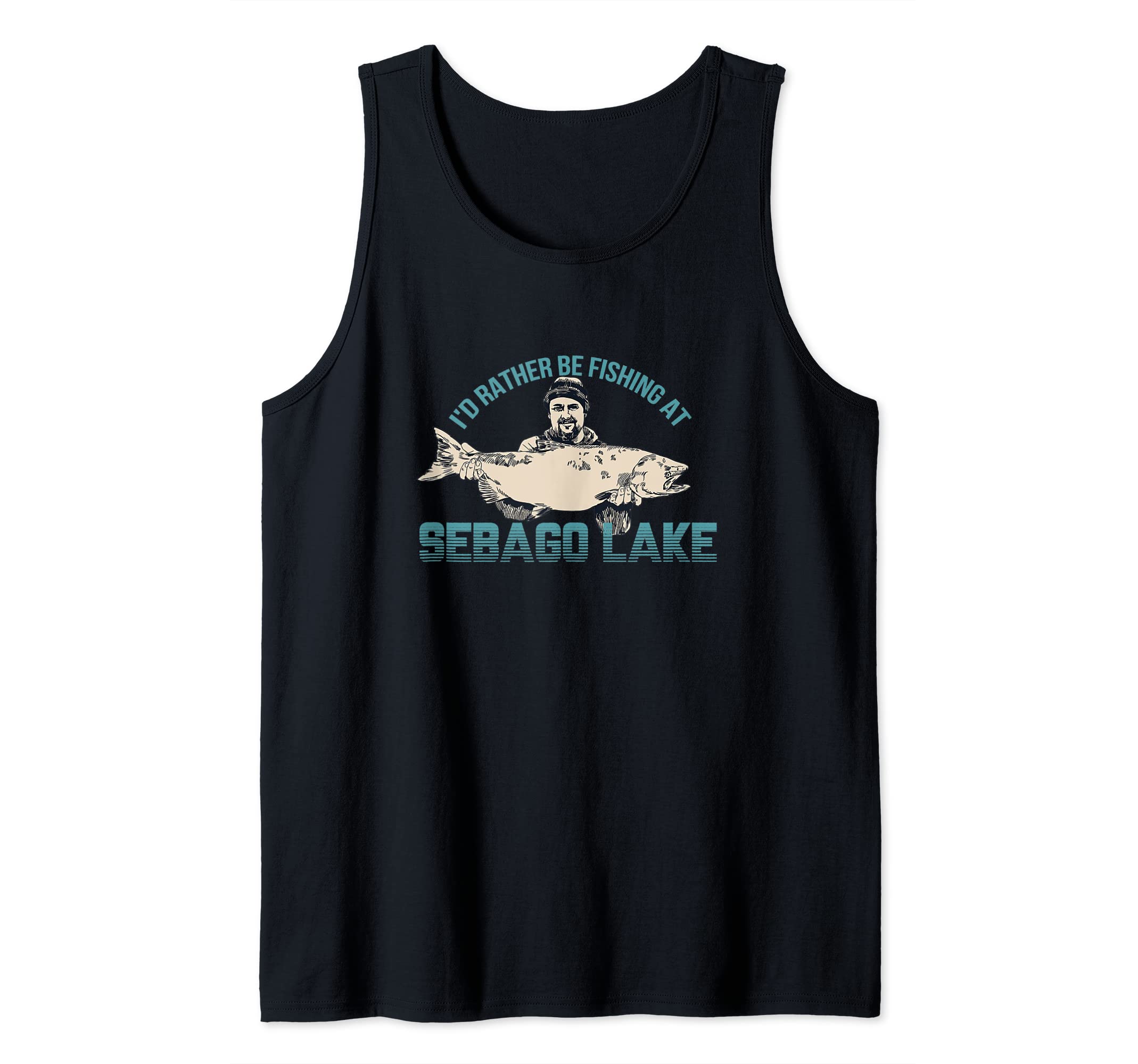 Sebago Lake Basin FishermenSebago Lake Lake Life I'd Rather Be Fishing At The Lake Tank Top