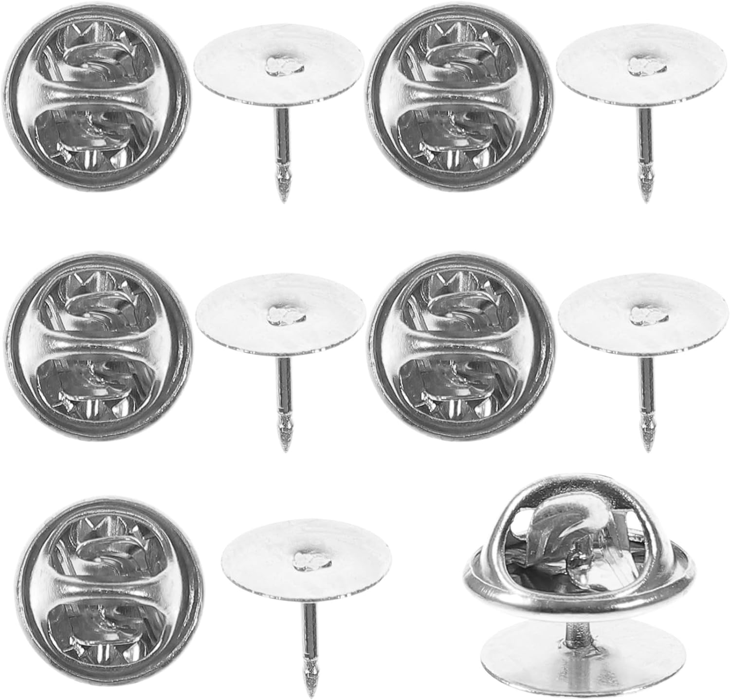 TEHAUX 150sets Lapel Pin Backs for Craft Making Butterfly Cap Versatile Brooch Accessories for Clothes Hats Badges and Projects