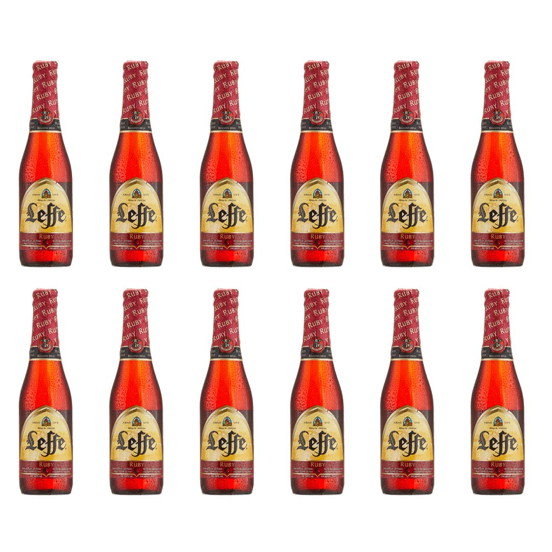 Leffe Belgian Ruby Abbey Beer 330ml Bottles - 5.0% ABV (12 Pack) - German Beer Craft Beer Birthday Gifts for Men, for Her, Mum Birthday Gifts, Dad Birthday Gifts, Dad Gifts, Grandad Gifts