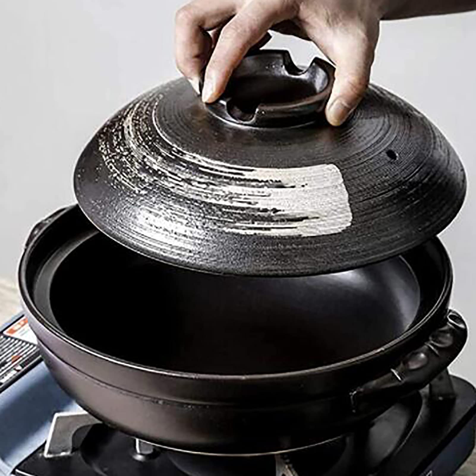 Fondue chinoise en cuivre et marmite ronde de 1,7L pour soupe
