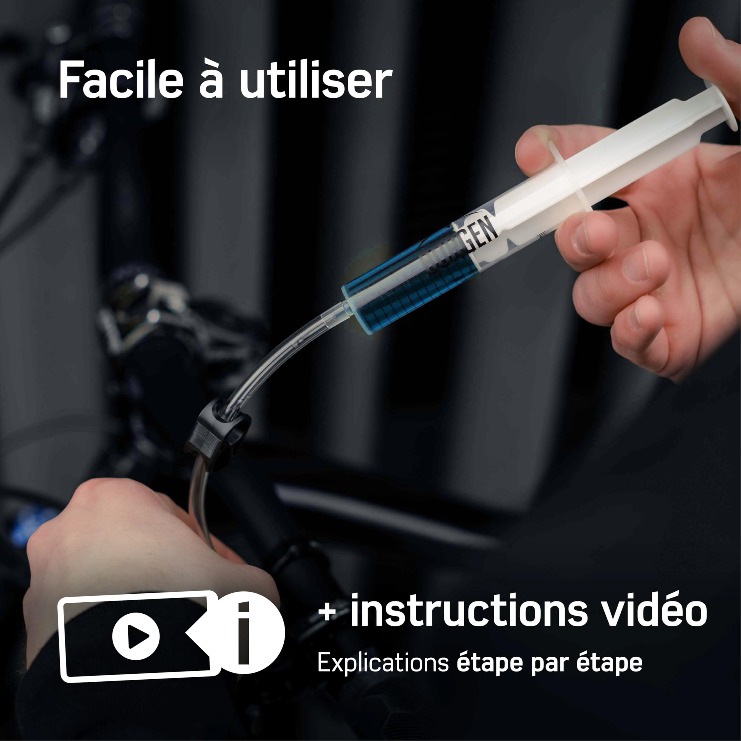 Borgen Kit de purge convient pour Magura freins à disque hydrauliques I Kit d'entretien des freins de vélo I Kit de purge avec instructions détaillées pour une purge parfaite du frein de vélo