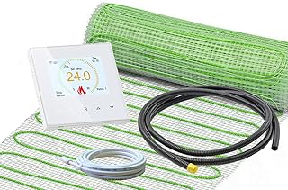 Komplett-Set elektrische Fußbodenheizung UltraPro 160 für Fliesen, Naturstein mit Thermostat RT-70 WLAN Tuya/Smart Life (6 m² - 0,5 x 12 m)