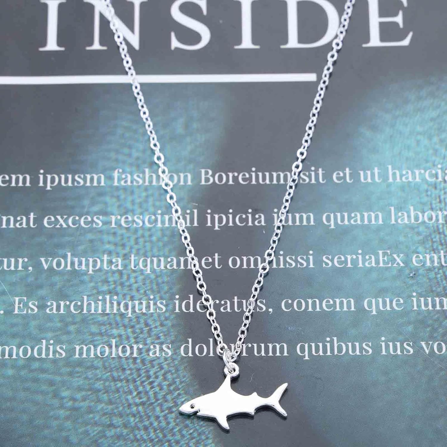 Shark Pendant Necklace Silver Shark Choker Necklace Cute Sharks Chain Necklaces Vintage Sea Animal Necklaces Jewelry for Women - Image 3
