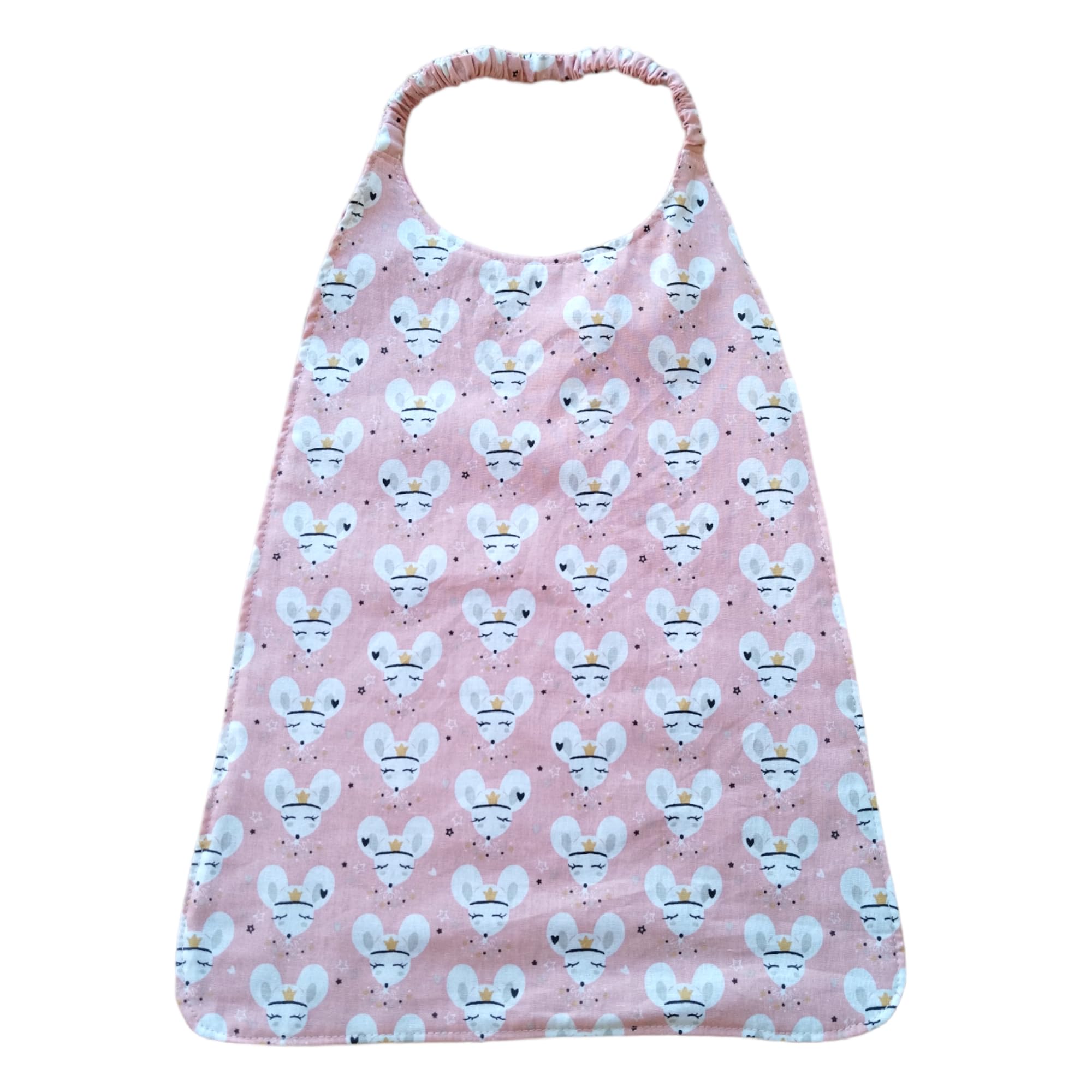 Lot de 2 serviettes de table élastique de cantine maternelle pour enfants Grand bavoir