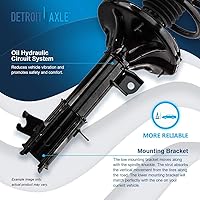 Vista 1716 de Detroit Axle - Kit de suspensión delantera de 10 piezas para Chevy Aveo Aveo5 Pontiac G3 Wave 2 Ready Struts Assembly 2 Enlaces de barra