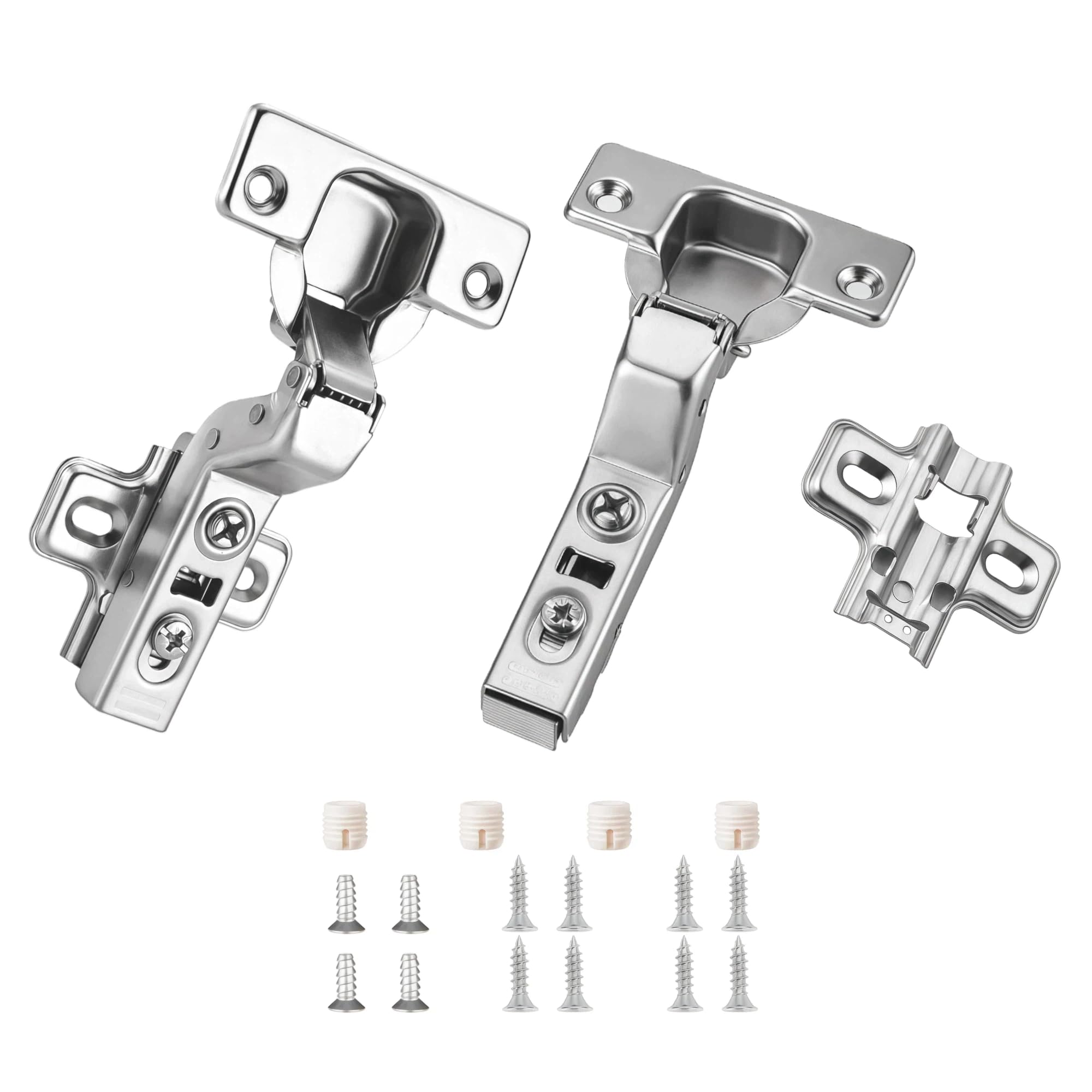 50 Pack Frameless Inset Soft Close Concealed European Hinges, Self Closing Sa