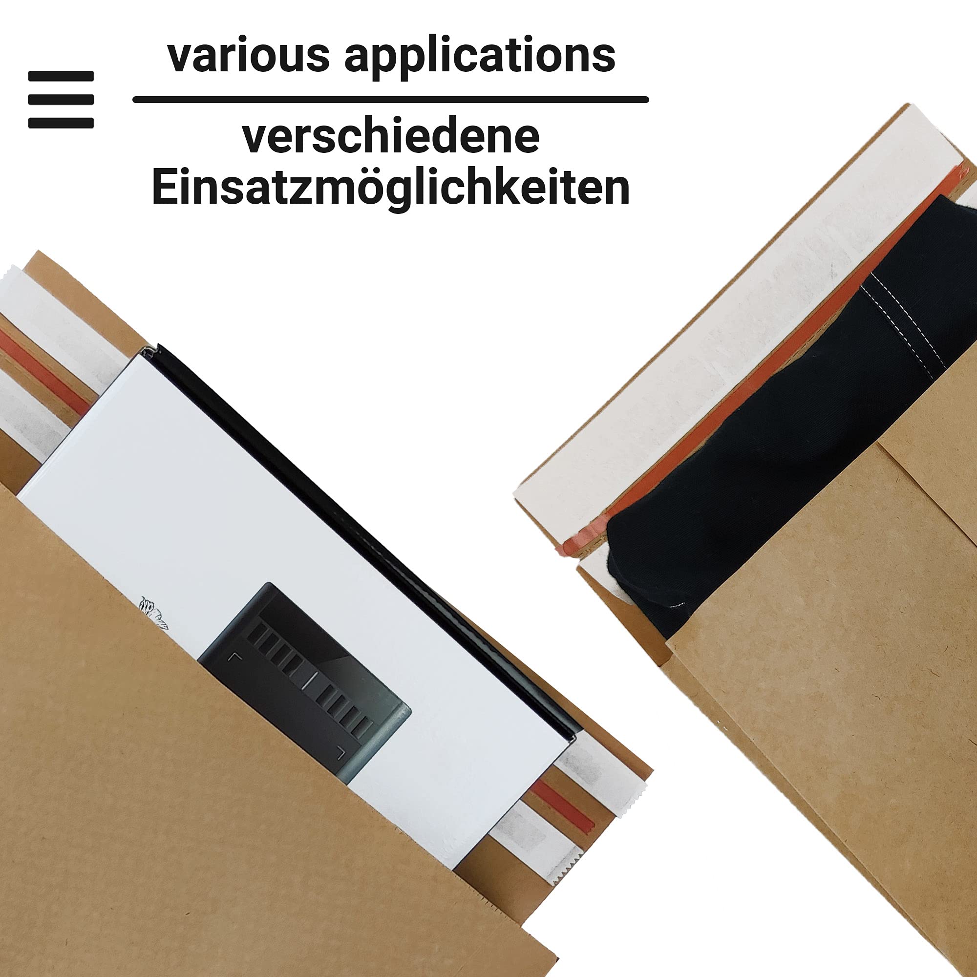 Netuno 200 Falttaschen aus Kraftpapier DIN M+ 35 x 45 x 12 cm 126g Kapazität-Versandtaschen haftklebend Falten-Umschläge Briefumschläge mit Bodenfalte Brief-Kuverts große Umschlagtaschen