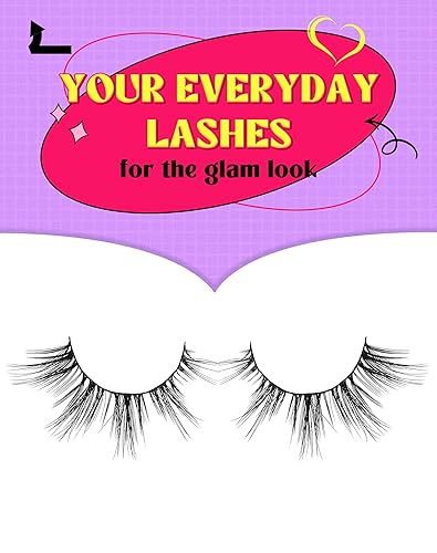 Miniatura 7 de Onlyall Pestañas naturales finas pestañas postizas de aspecto natural, pestañas postizas acampanadas, pestañas postizas suaves y esponjosas, 7 pares