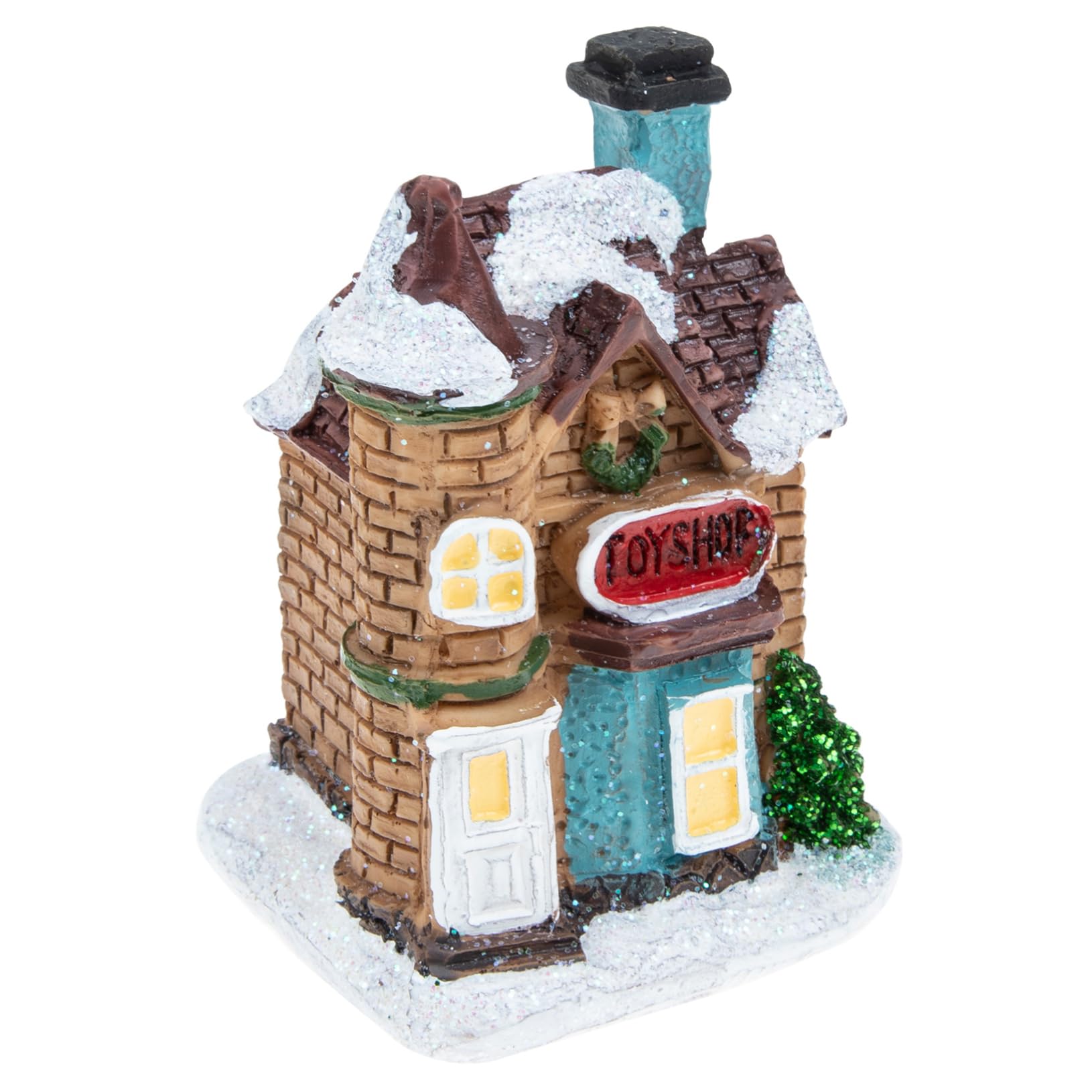 Cabilock 4 Piezas Pueblo De La De Navidad Led De Navidad Ornamento De La De Navidad Iluminar La De Navidad Pueblo Navideño En Miniatura Mini Pueblo Navideño Decoración Resina